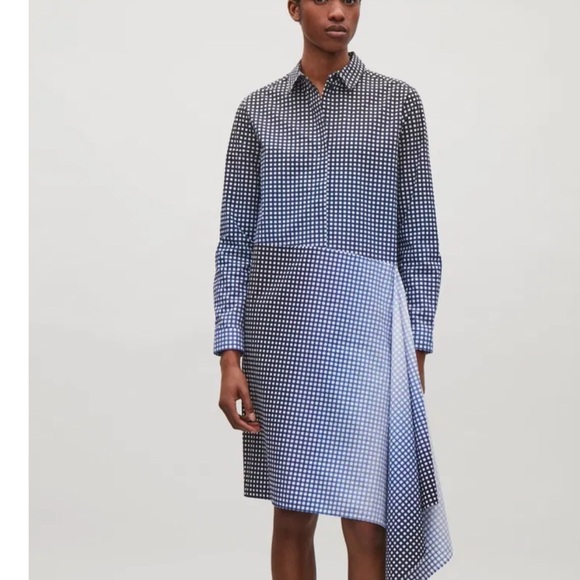 COS Black, Blue and White Checkered Dress size 34 (us 4) - Picture 3 of 13